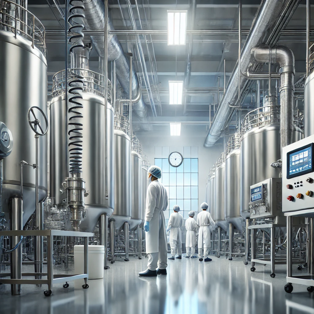 Lebensmittelherstellung – Edelstahlbehälter für Hygiene