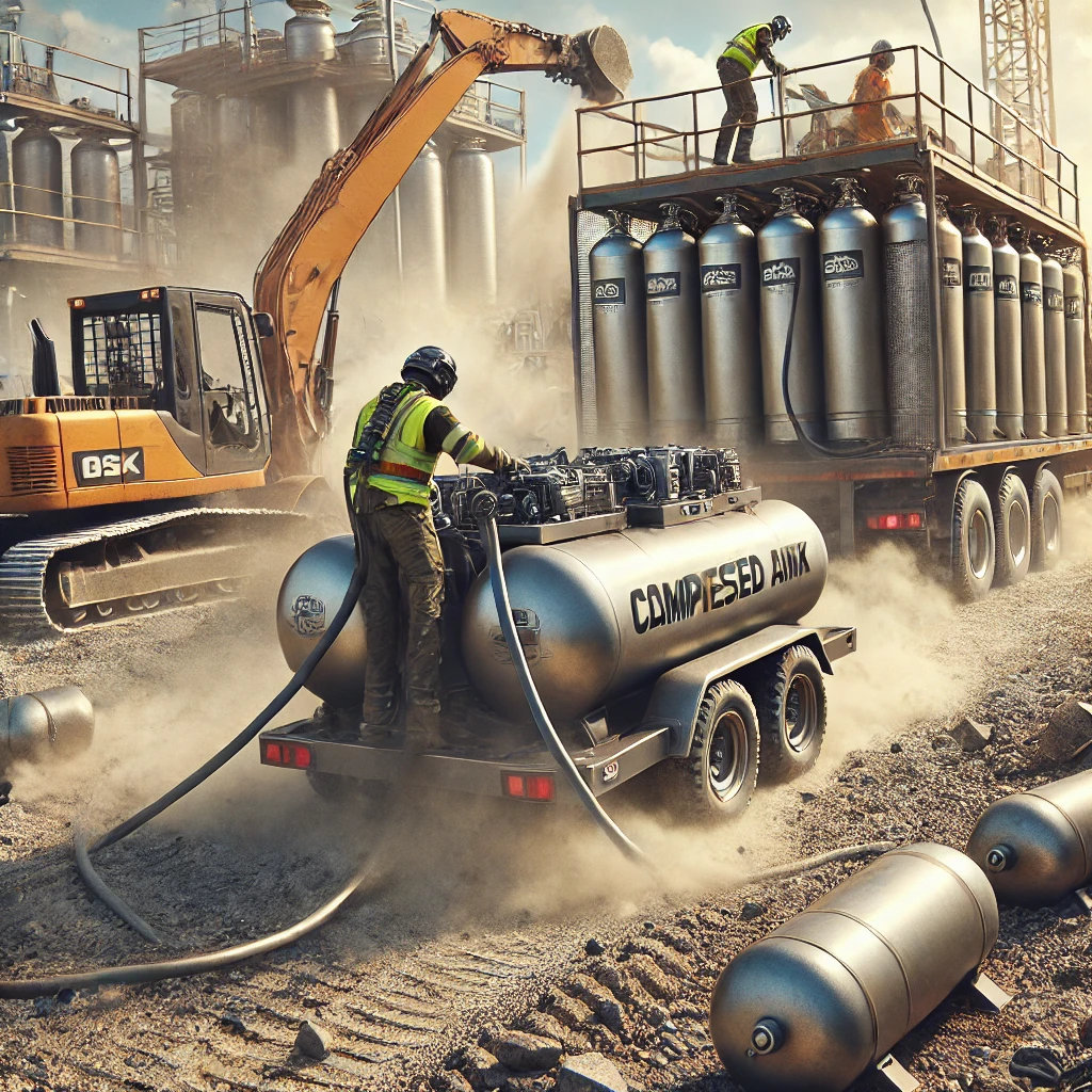 Baugewerbe – Mobile Druckluftlösungen